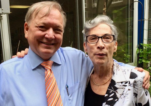 Roosevelt Island's Village of Crime Against Seniors, Part 3 Carter Burden Network Executive Director Bill Dionne with whistleblower Wendy Hersh.